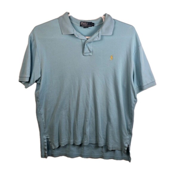 Polo Ralph Lauren Men’s Large Blue Short Sleeve Shirt - Picture 1 of 8